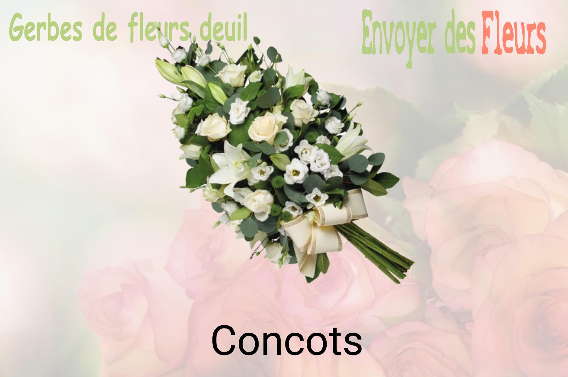 Gerbe de fleurs de deuil livrée à Concots